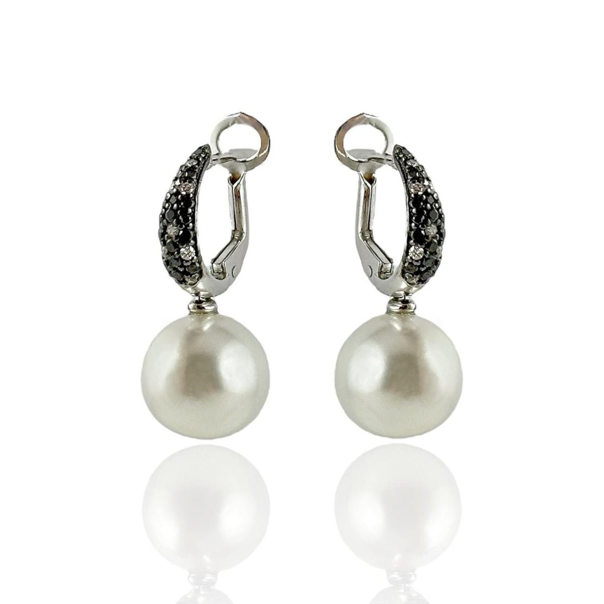 Orecchini pendenti con perle e diamanti - Simmi Gioiellerie -Orecchini