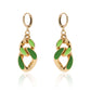 Orecchini Unoaerre in bronzo dorato con smalto verde - 2091 - Simmi Gioiellerie -Orecchini