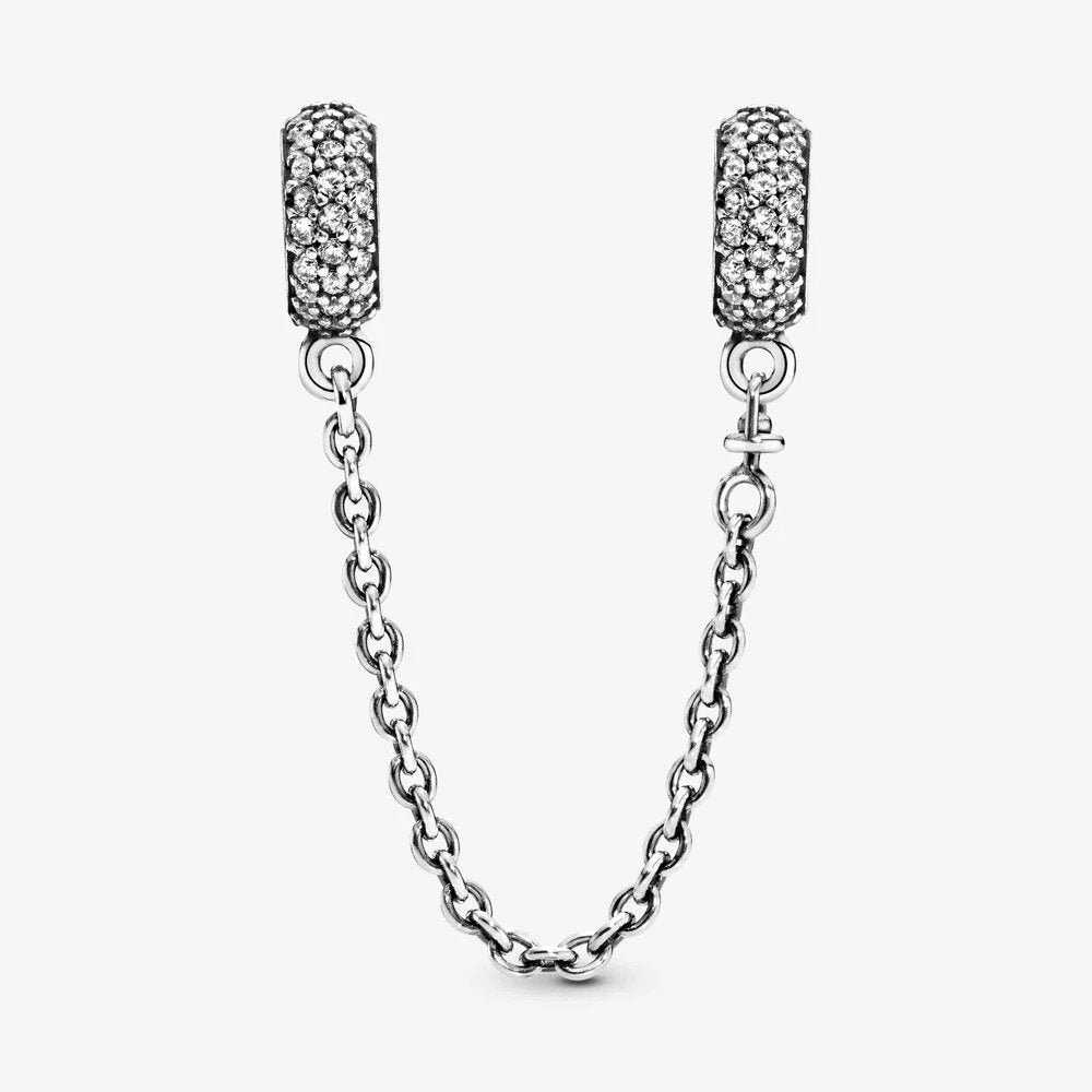 Pandora catena di sicurezza con pavé scintillante - 791736CZ - Simmi gioiellerie -Catene di sicurezza