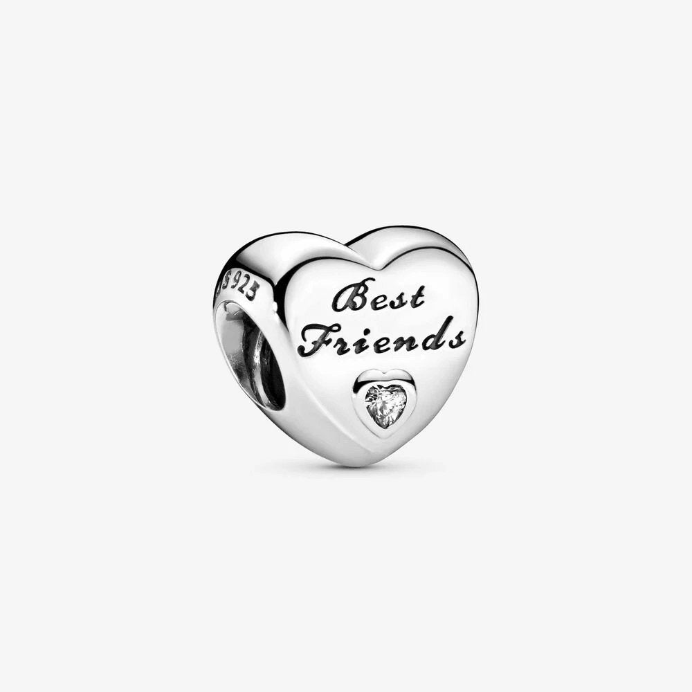 Pandora charm a cuore Migliori amiche - 791727CZ - Simmi gioiellerie -Charm