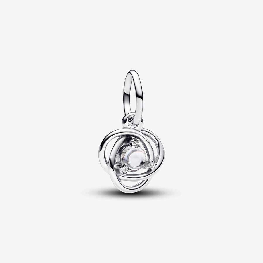 Pendente Cerchio Eterno Bianco Aprile - 793125C04 - Simmi Gioiellerie -Charm