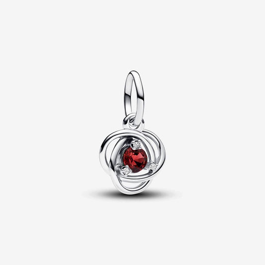 Pendente Cerchio Eterno Rosso Scuro Gennaio - 793125C07 - Simmi Gioiellerie -Charm