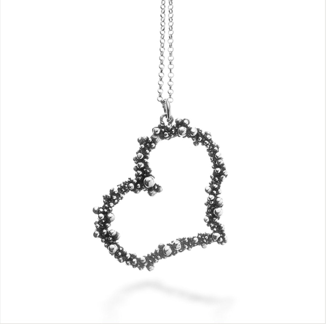 PENDENTE CUORE PERLAGE - Simmi gioiellerie -Collana