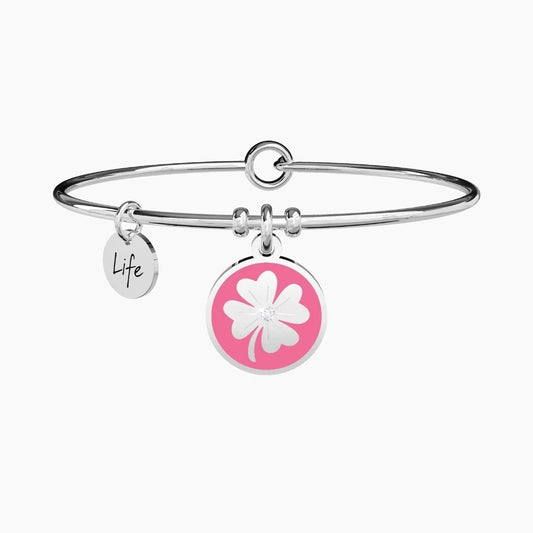 QUADRIFOGLIO | FORTUNA Il prato nasconde un verde talismano, se la fortuna ti vede ti prende per mano. Ricchezza, amore e amicizia sincera, con quattro foglie il tuo sogno si avvera! - 731713 - Simmi Gioiellerie -Bracciali