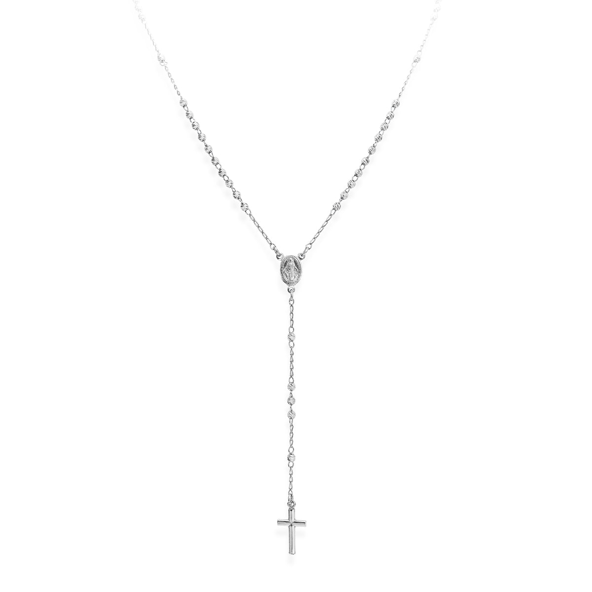 Rosario Classico Argento Diamantato - CRO30BD - Simmi Gioiellerie -Collane