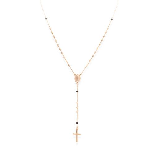 Rosario Classico con Cristalli Neri - CRO25RSN - Simmi Gioiellerie -Collane