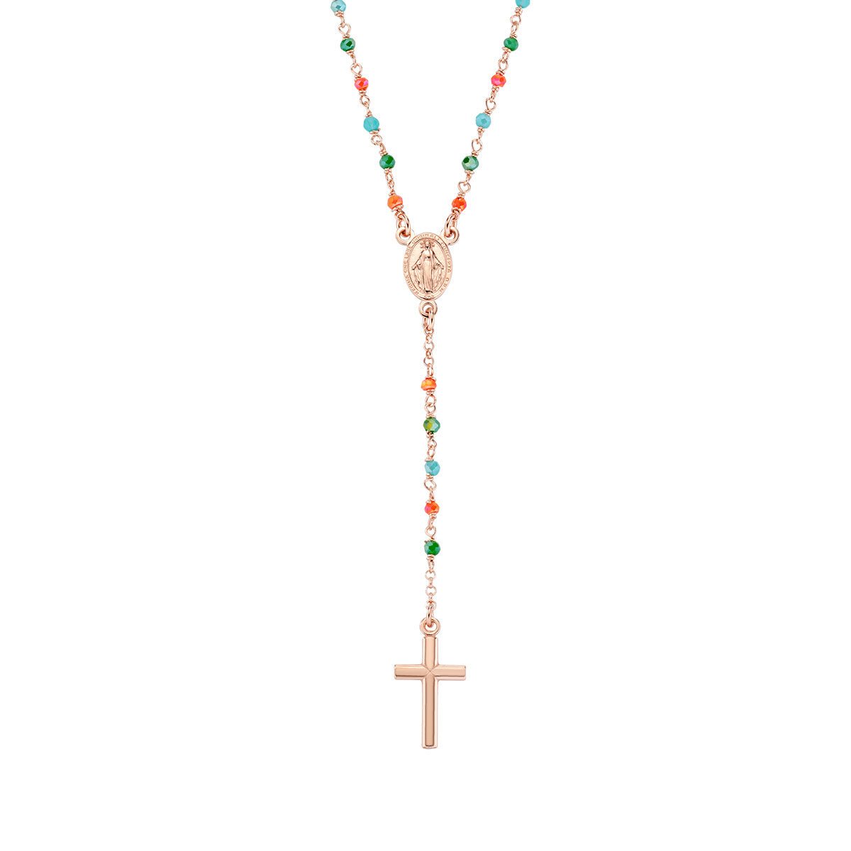 Rosario Classico Cristalli Multicolor - CRO10RCVT4 - Simmi Gioiellerie -Collane