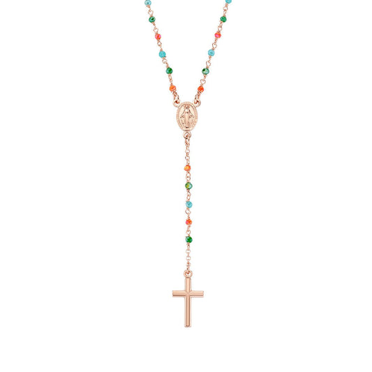 Rosario Classico Cristalli Multicolor - CRO10RCVT4 - Simmi Gioiellerie -Collane