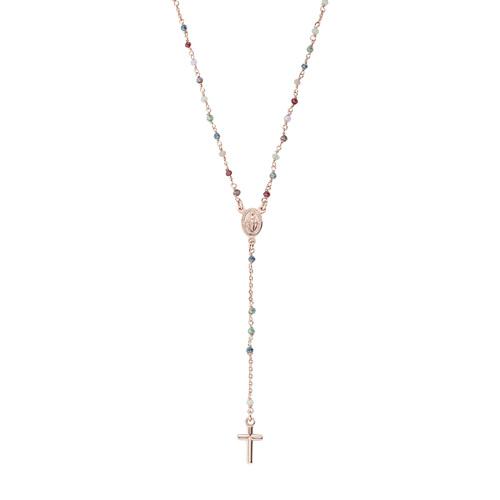 Rosario Classico Cristalli Multicolor Pastello - CRO25RMU4 - Simmi Gioiellerie -Collane