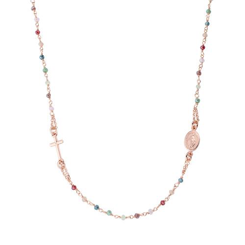 Rosario Girocollo Cristalli Multicolor Pastello - CRO25RMU3 - Simmi Gioiellerie -Collane