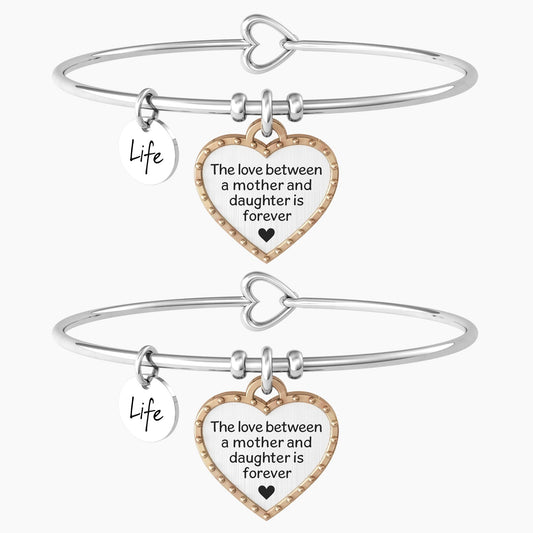 Set di bracciali mamma e figlia con ciondolo cuore - MAMMA - FIGLIA | FOREVER - 732088 - Simmi Gioiellerie -Bracciali