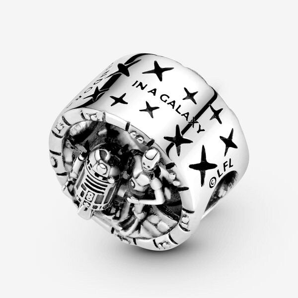 Star Wars, charm Pandora openwork C-3PO e R2-D2 - 799245C00 - Simmi gioiellerie -Charm