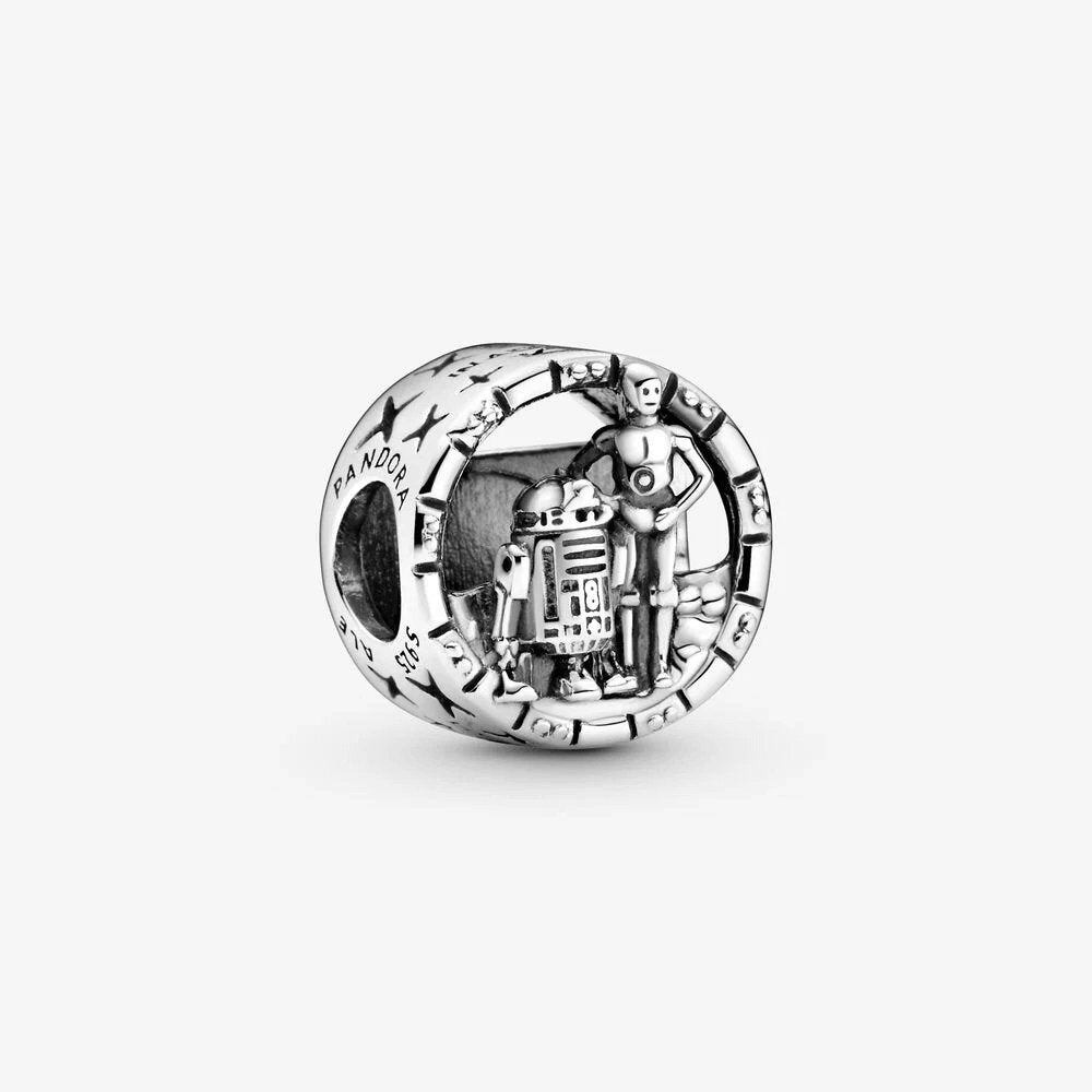 Star Wars, charm Pandora openwork C-3PO e R2-D2 - 799245C00 - Simmi gioiellerie -Charm