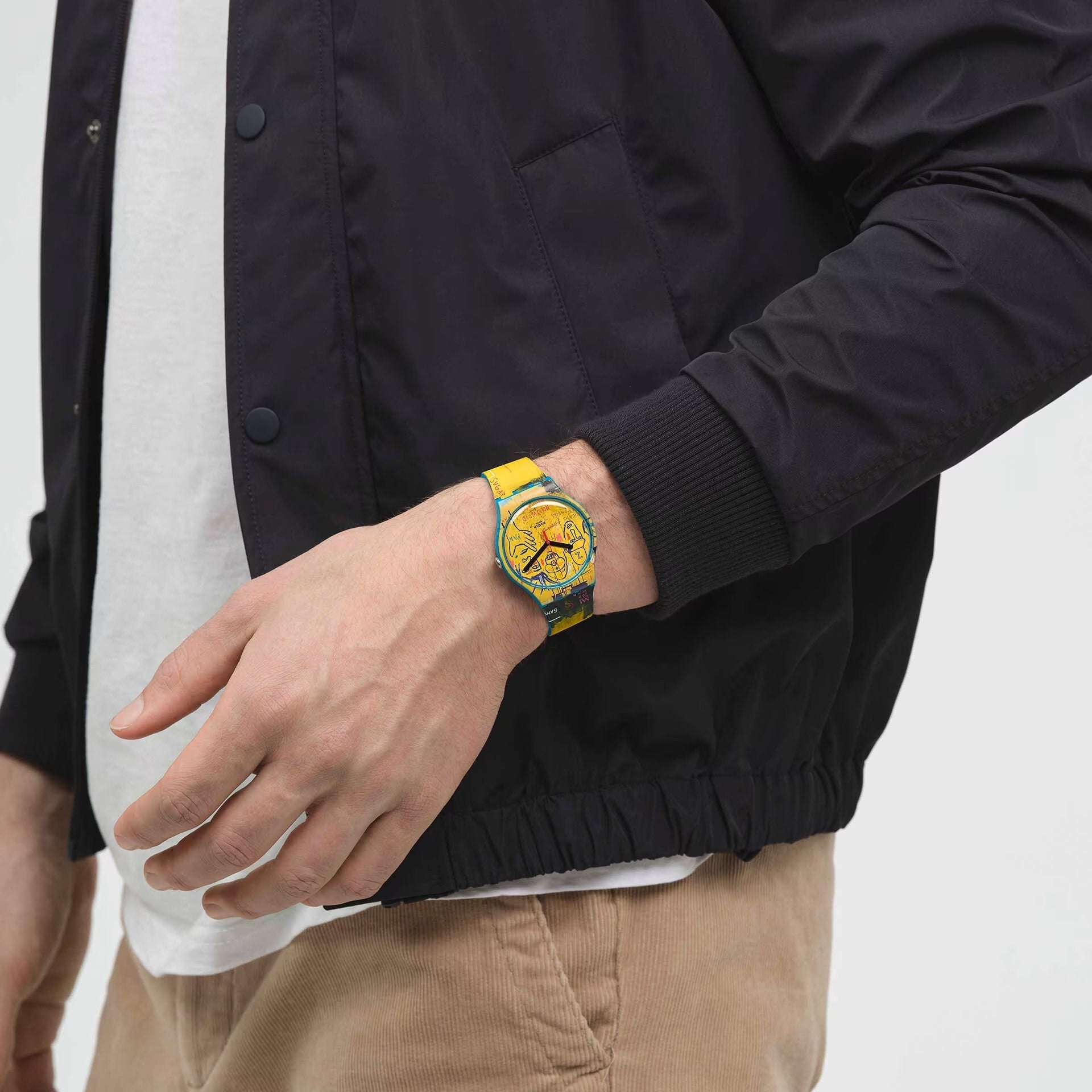 SWATCH ART JOURNEY 2023 HOLLYWOOD AFRICANS BY JM BASQUIAT - SUOZ354 - Simmi Gioiellerie -Orologi