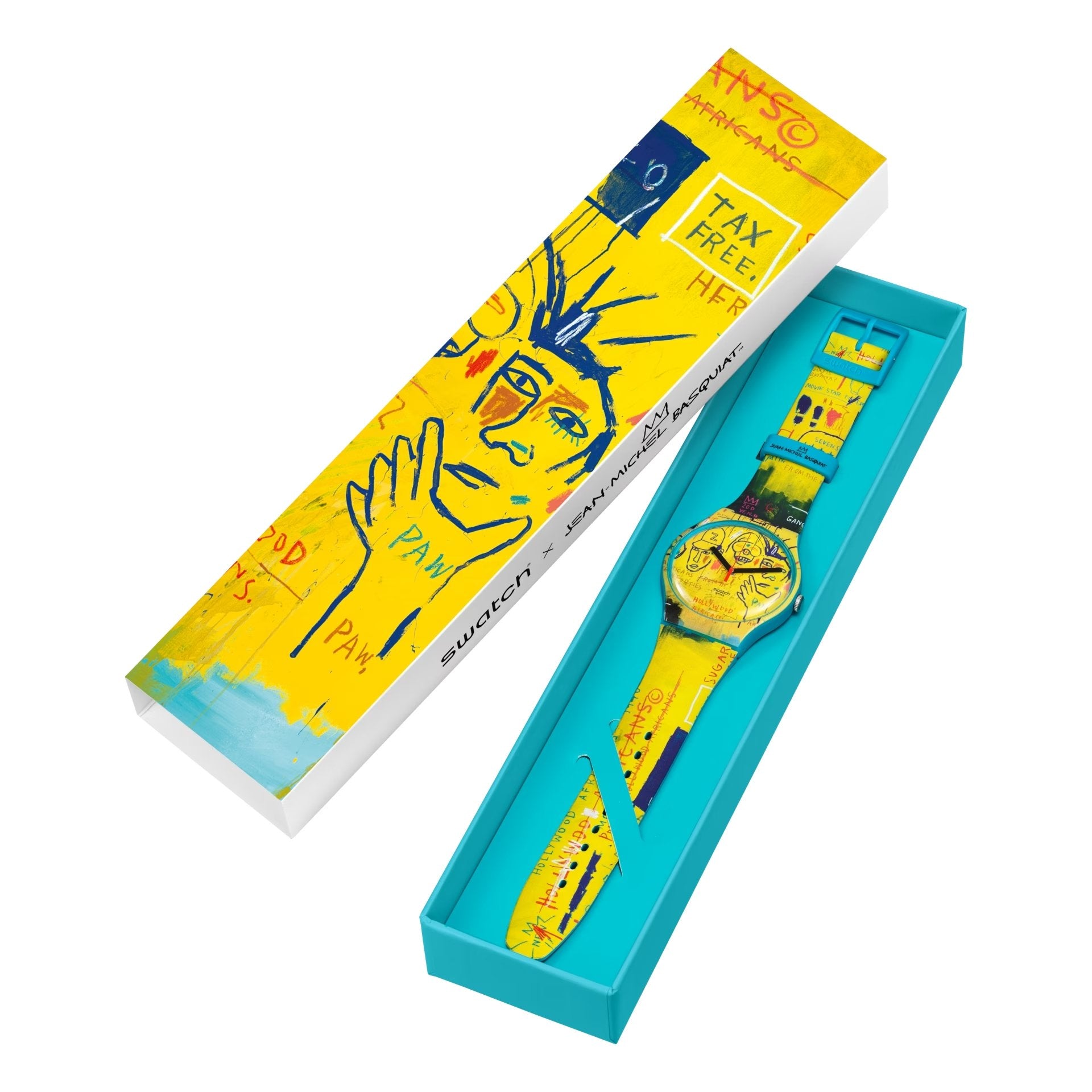 SWATCH ART JOURNEY 2023 HOLLYWOOD AFRICANS BY JM BASQUIAT - SUOZ354 - Simmi Gioiellerie -Orologi
