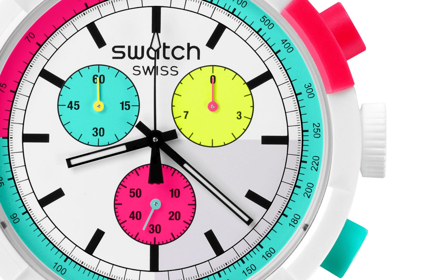 SWATCH NEON SWATCH THE PURITY OF NEON - SB06W100 - Simmi Gioiellerie -Orologi