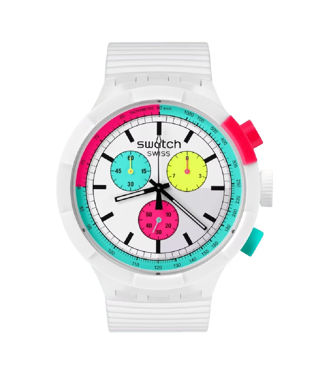 SWATCH NEON SWATCH THE PURITY OF NEON - SB06W100 - Simmi Gioiellerie -Orologi