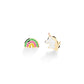 TOYS ORECCHINI ORO GIALLO UNICORNO E ARCOBALENO - Simmi Gioiellerie -Orecchini